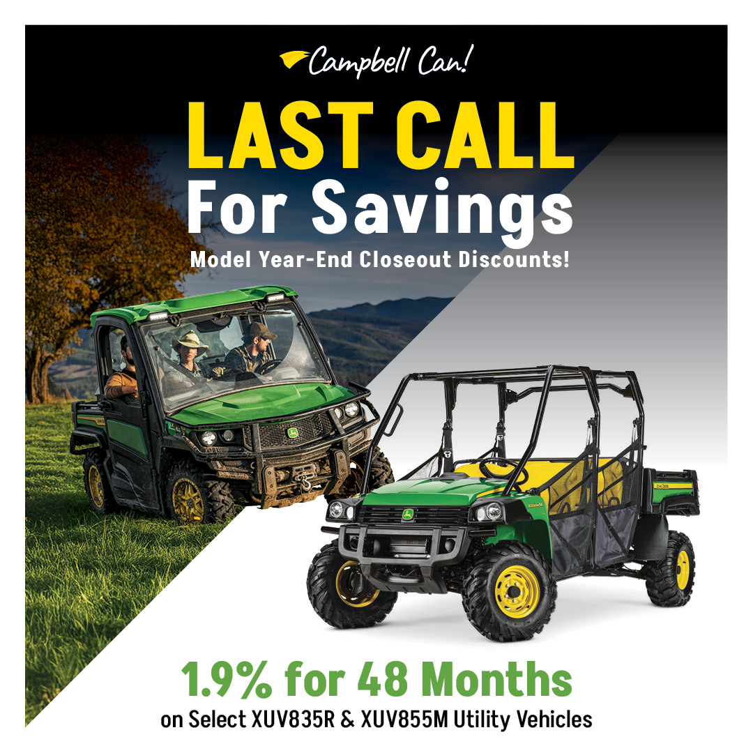 1.9% for 48 Months on Select XUV835R & XUV855M Utility Vehicles